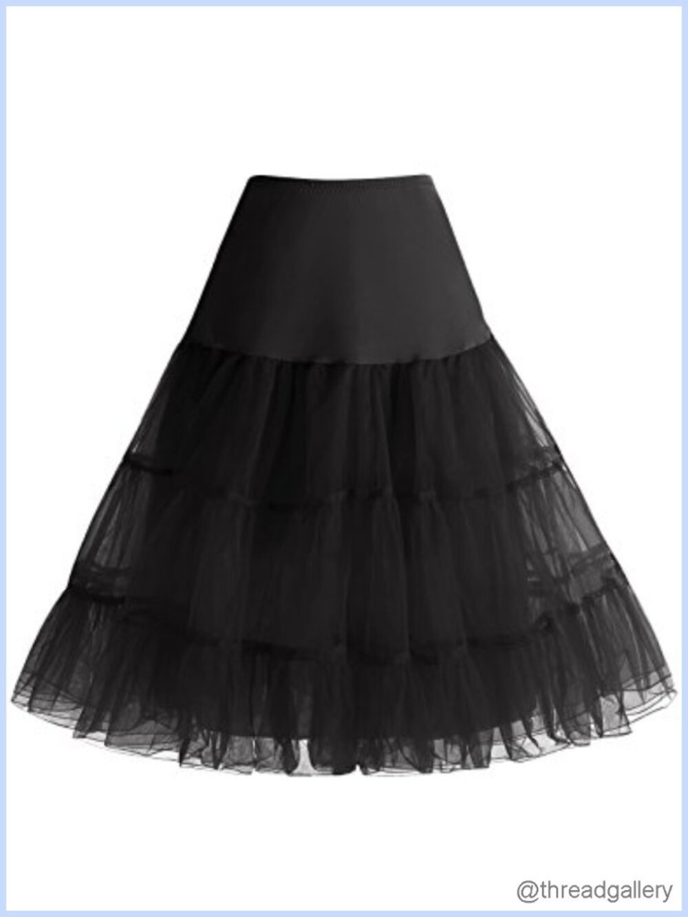 Women's Petticoat Underskirt 1950s Vintage Crinoline Half Slip Tulle Knee Length